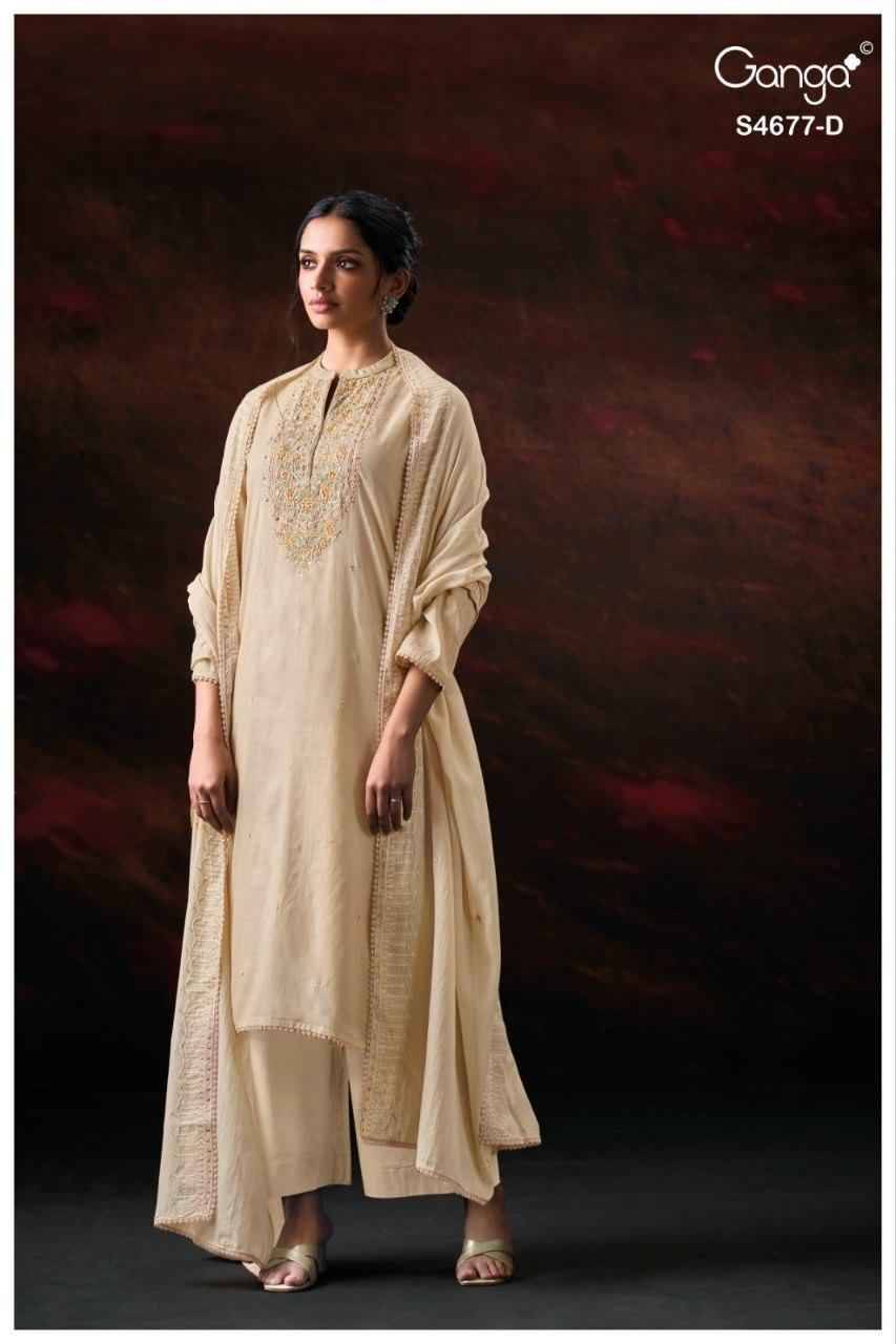 PRISHAEL 4677 Series By Ganga Fashion Beautiful Festive Suits Stylish Colorful Fancy Casual Wear & Ethnic Wear PURE BEMBERG MUL Dresses At Wholesale Price